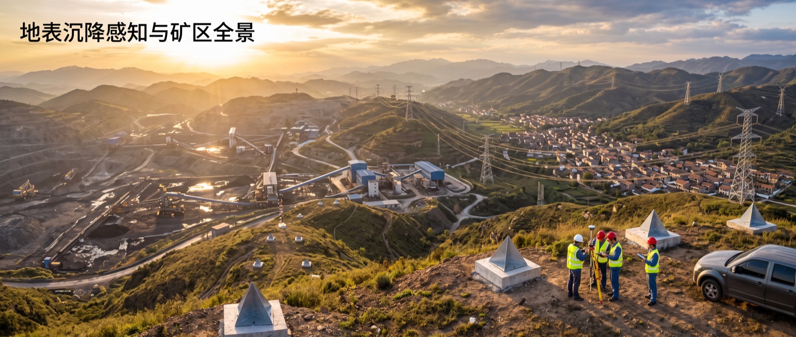 充填采煤覆岩变形分布式光纤与InSAR地表沉降预警