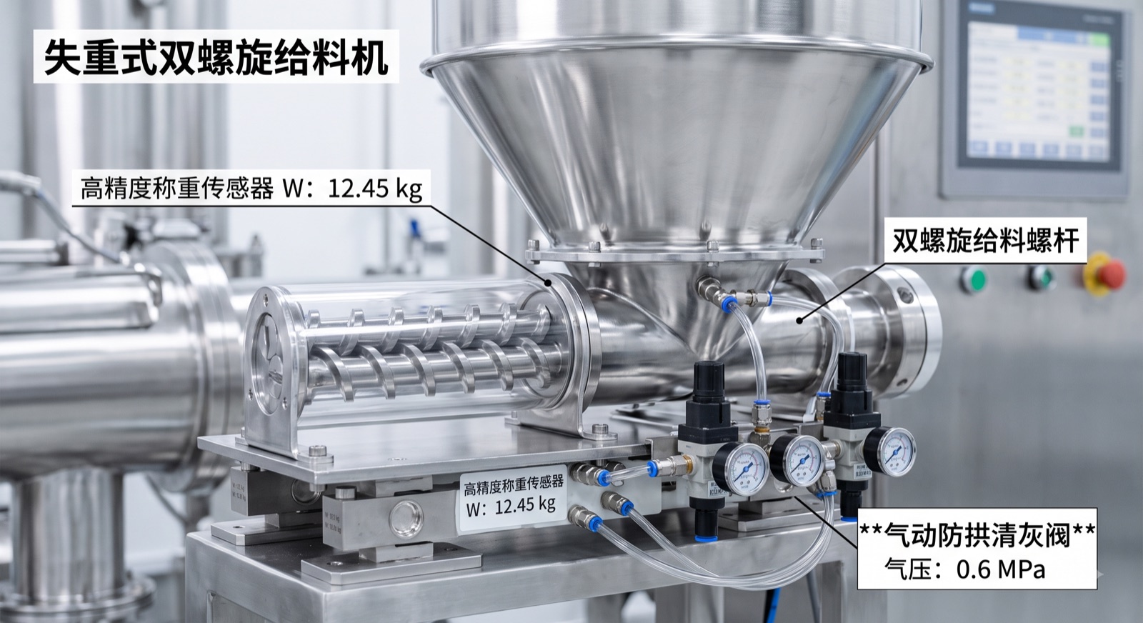 失重给料机与负压布袋除尘器装备