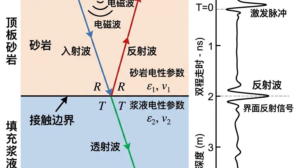 钻孔光学窥视孔内图像特写