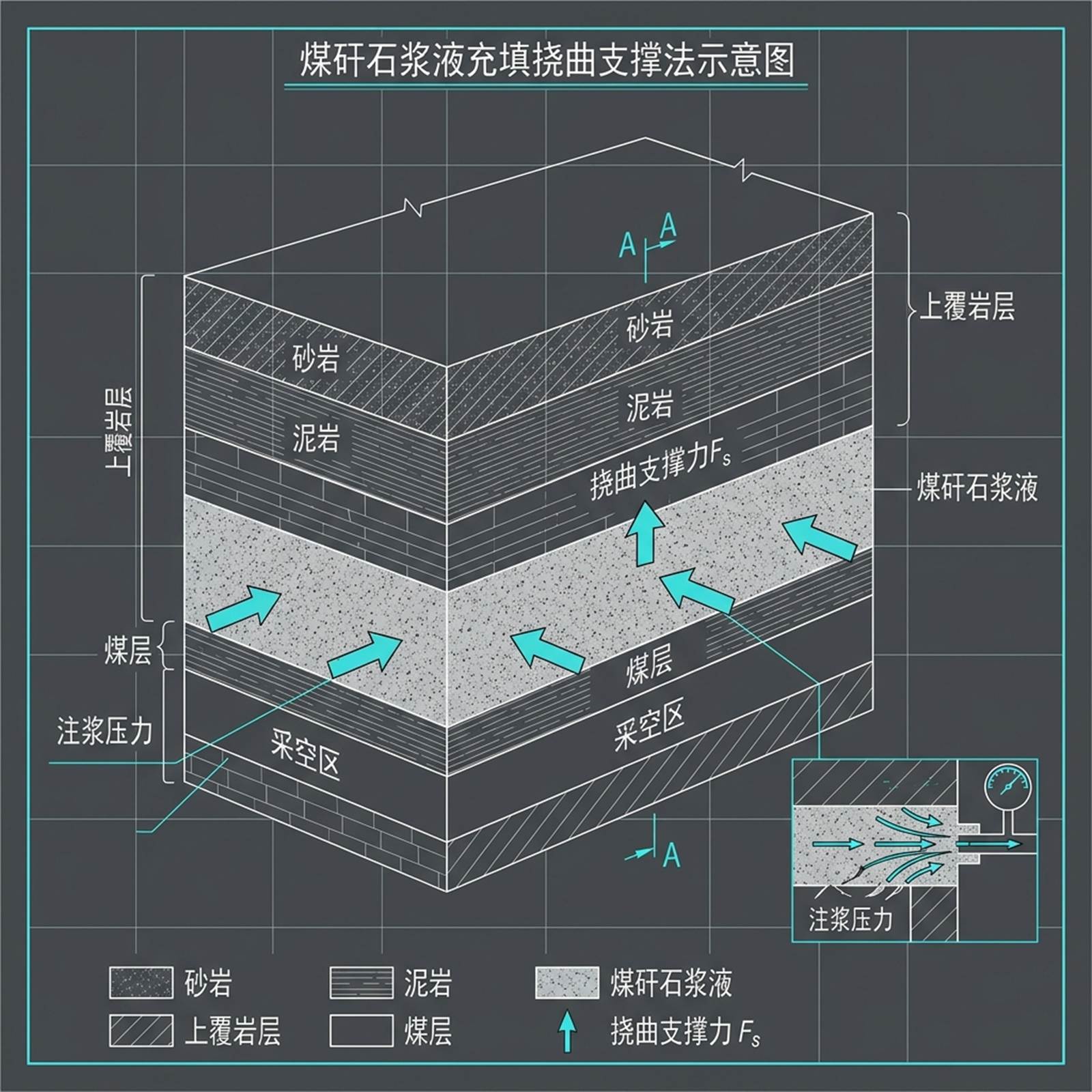 离层注浆支撑力学顶托图