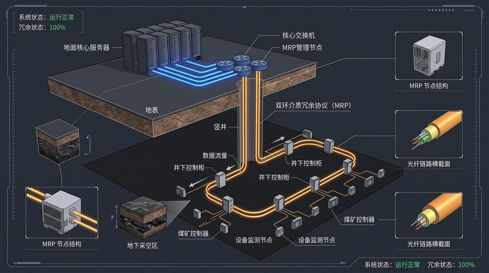 隐伏断层沟通导水层在采动影响下塑性裂隙开启及注浆浆液多点渗透剖面图