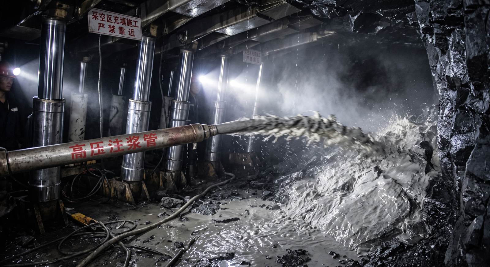 井下防爆阻燃高压泡沫分配注氮阀组现场