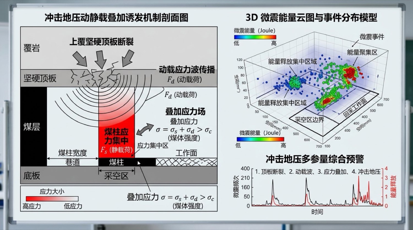 近距离煤层间动压传递拱与内外错距几何力学剖面