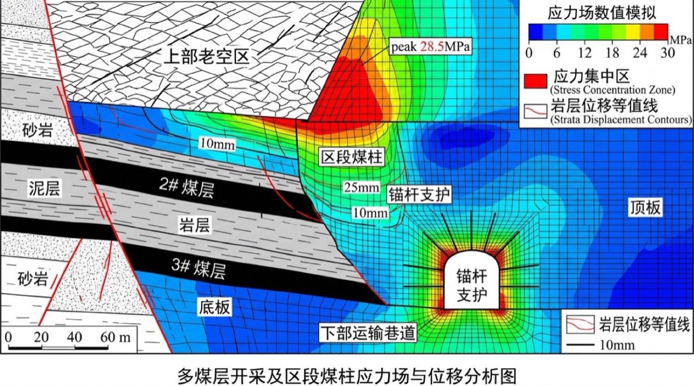 断层带碎裂岩体劈裂-渗透双重注浆浆液扩散与固结承载拱力学模型