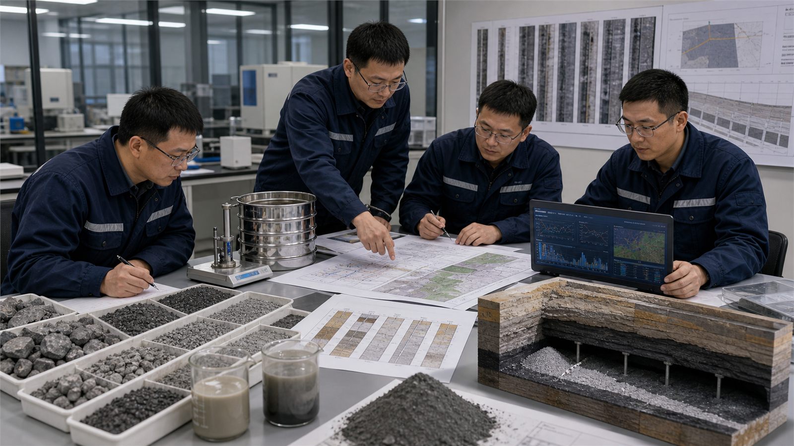 煤矸石充填项目立项前资料核查和浆液试配