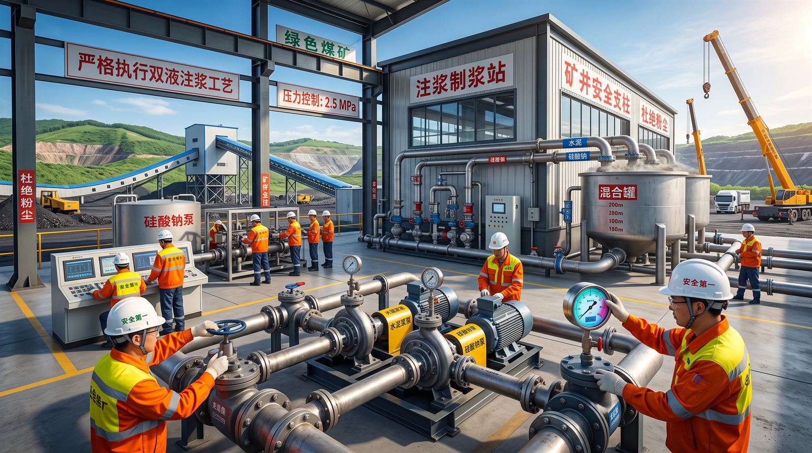 覆岩隔离注浆防跑浆地表控制站决策环境