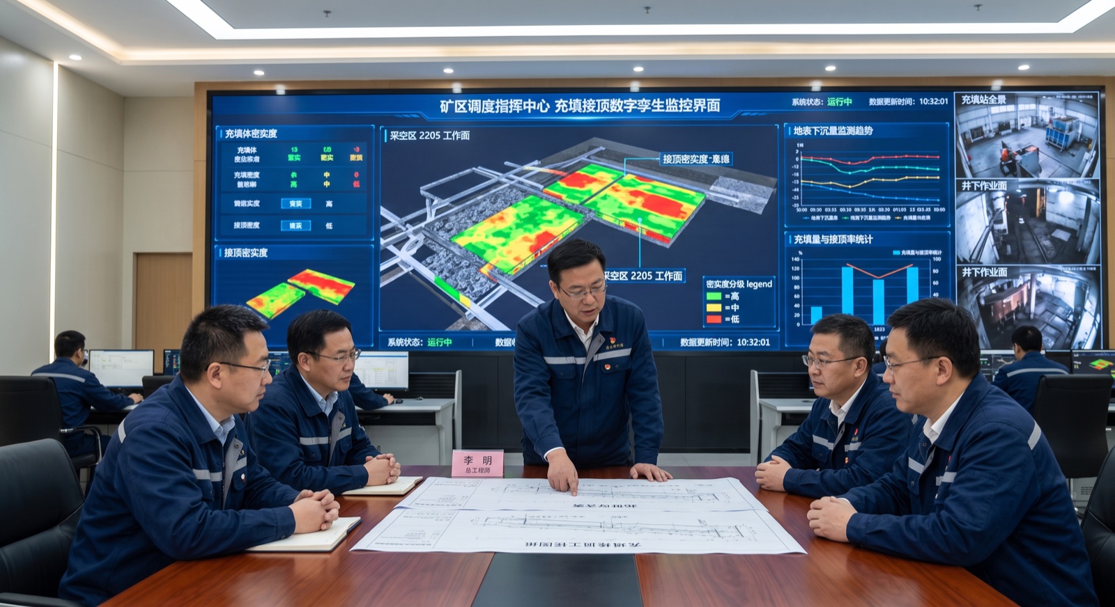 充填接顶数字孪生监控与决策指挥中心