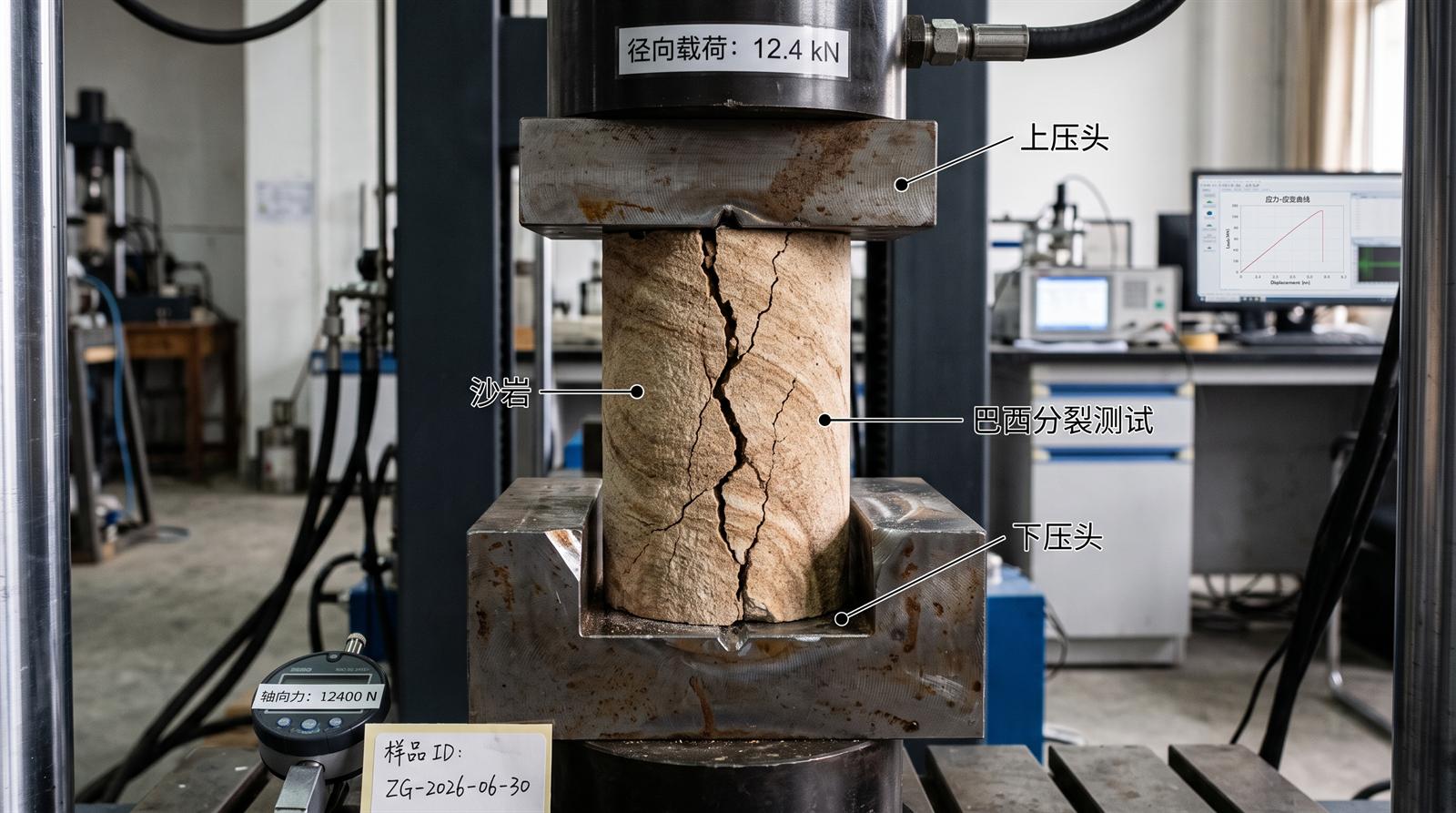 岩石力学重点实验室自动化多轴电液伺服加载系统特写