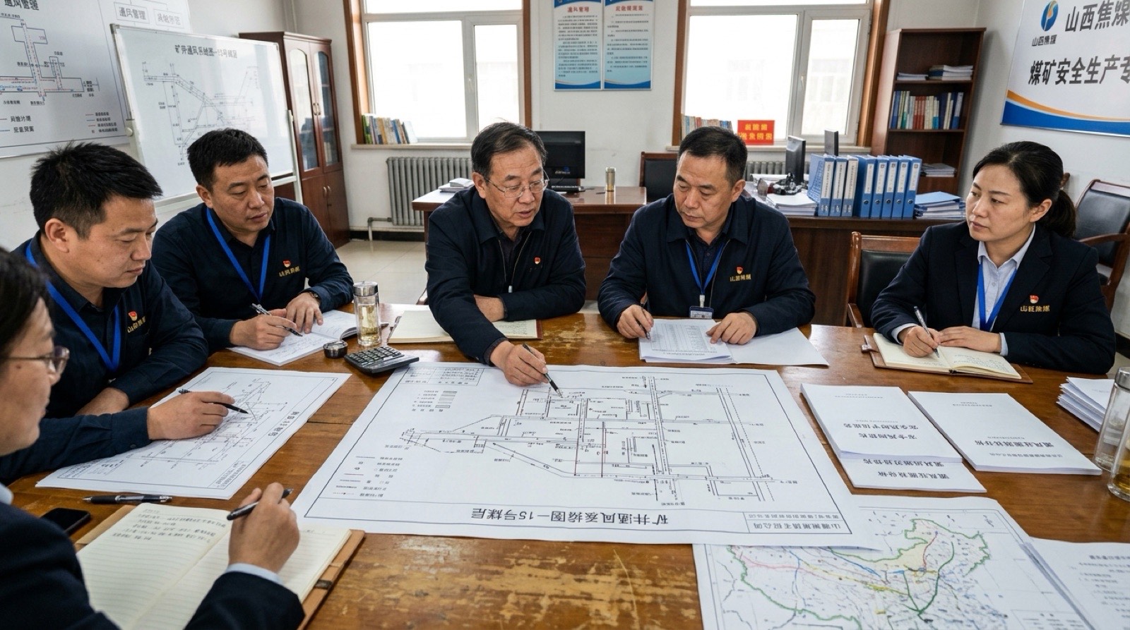 矿井水害治理指挥部与地质院士专家组注浆截流决策会商