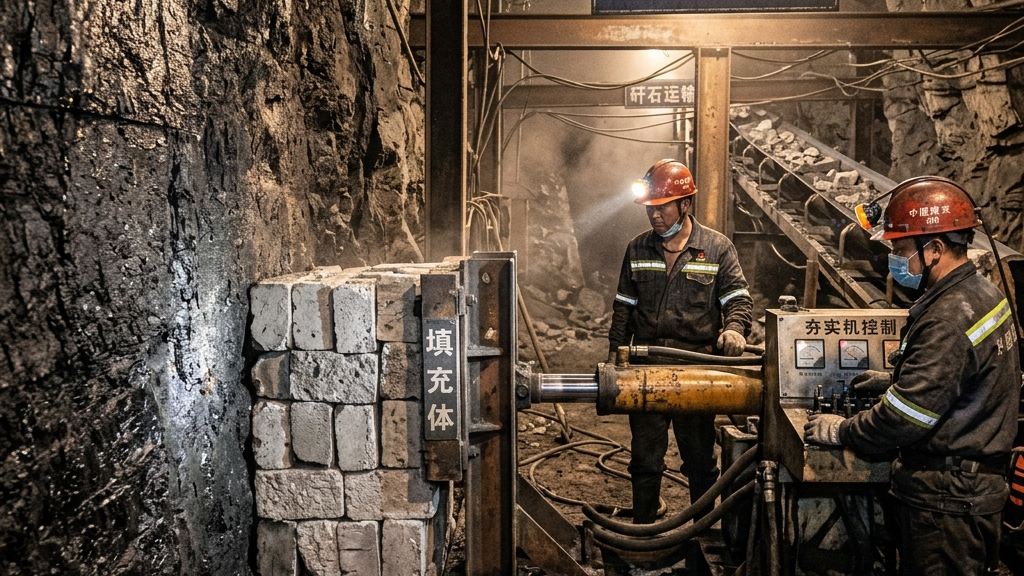 井下充填管路高压反冲洗换向阀组与安全防爆区现场
