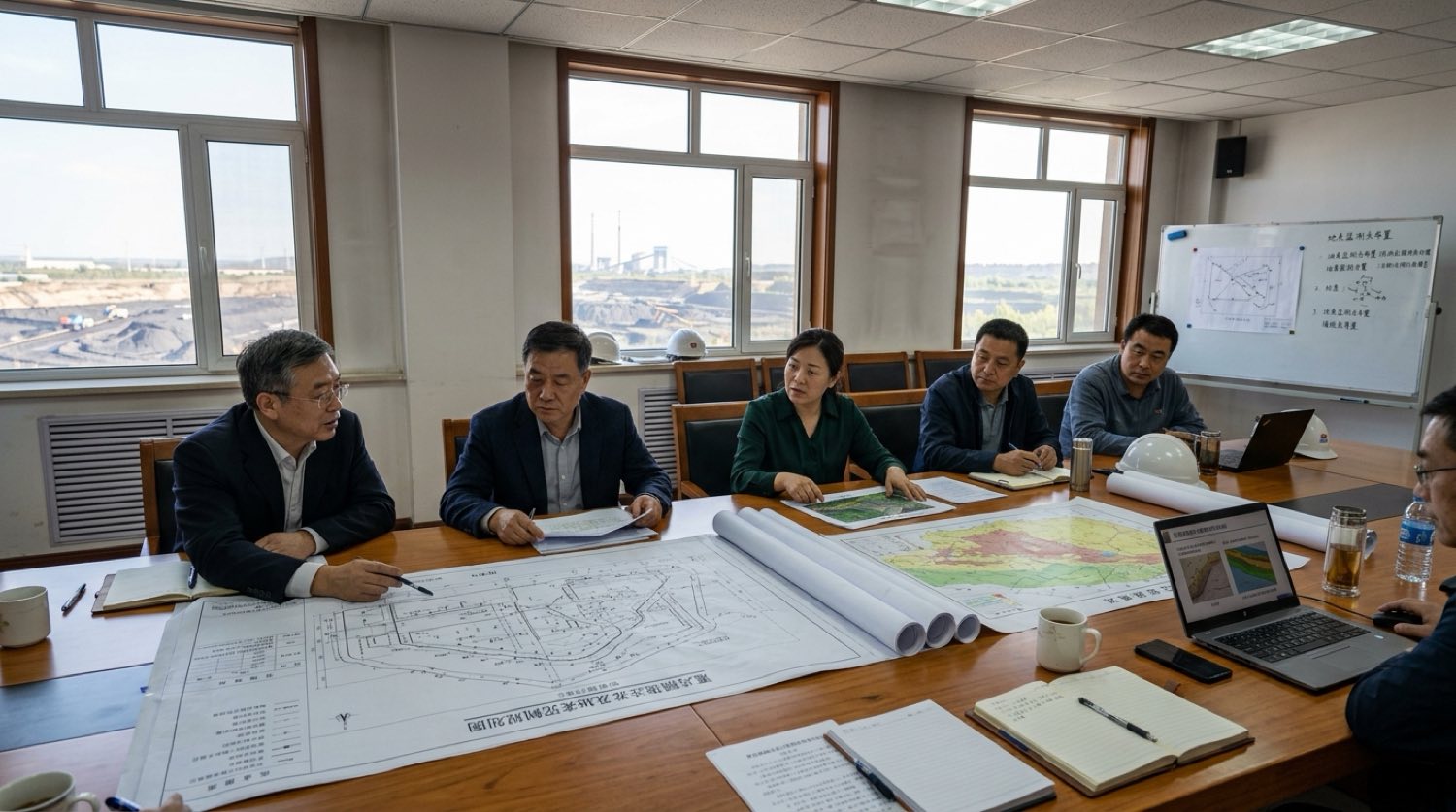 省专家组与总工程师在水体下采煤评审会