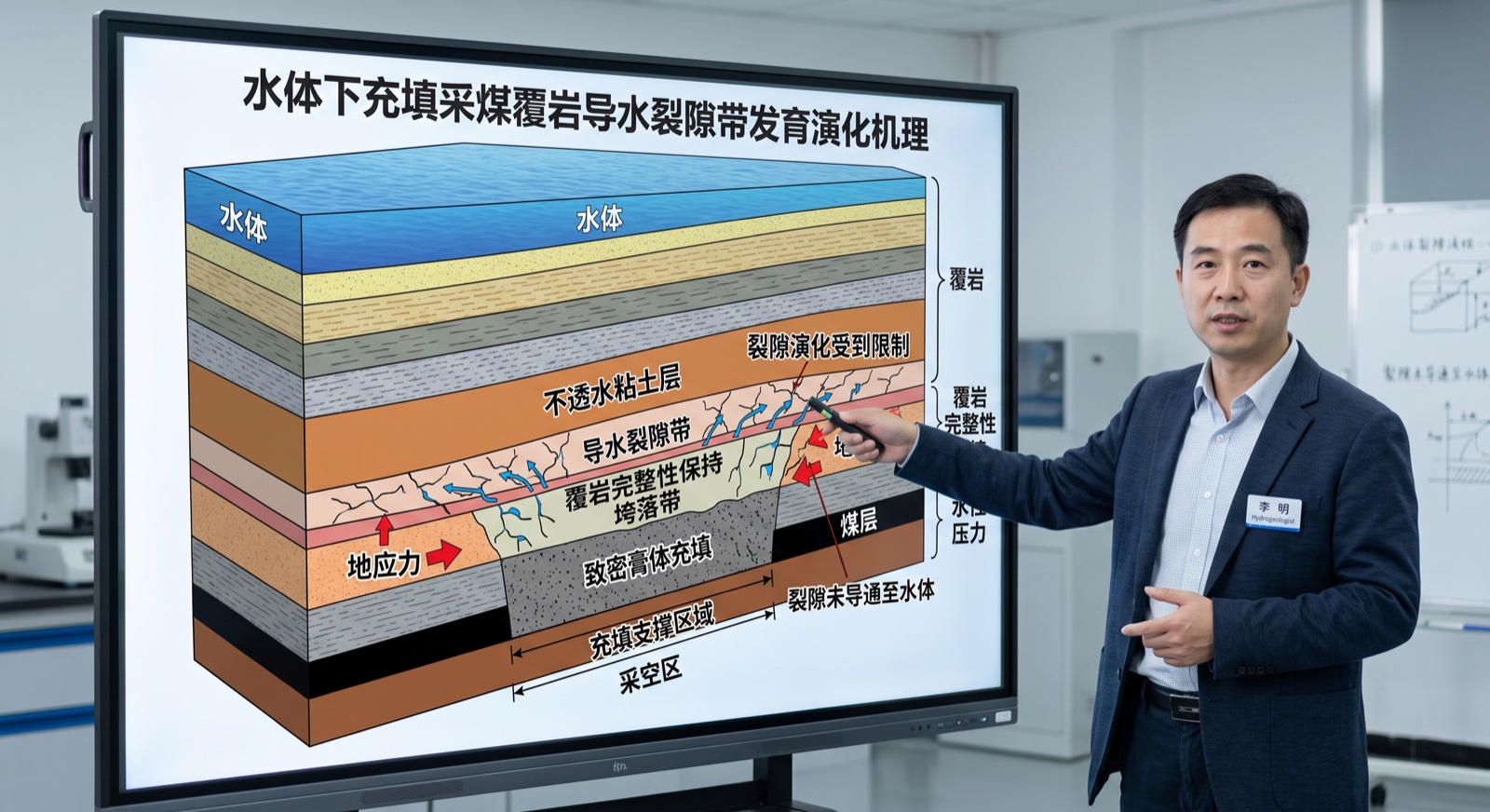 水体下充填采煤覆岩导水裂隙带发育演化机理