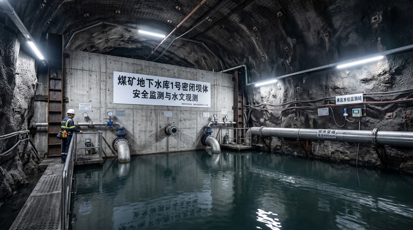 煤矿地下水库储水系数演化机理与人工密闭挡水坝体水力承载验算：碎胀压实孔隙率模型、深浅孔渗透阻隔与全寿命安全监测指南