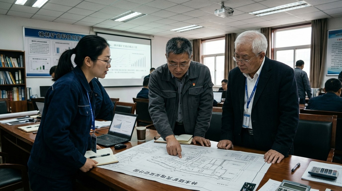 中国矿业大学专家与矿总工程师联合技术评审实拍