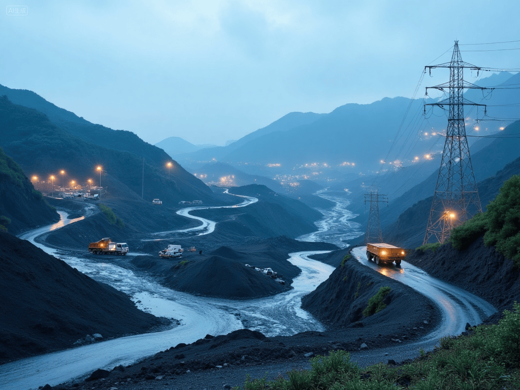 矿区环境与道路网络全景